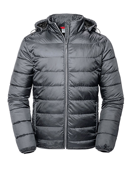 Men´s Hooded Nano Jacket in Iron Grey, Größe 4XL