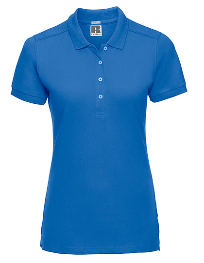 Ladies´ Stretch Polo in Azure Blue, Größe XXL