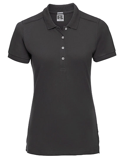 Ladies´ Stretch Polo in Black, Größe XXL