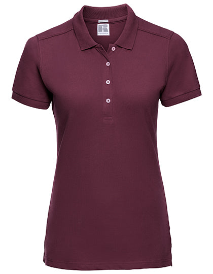 Ladies´ Stretch Polo in Burgundy, Größe XXL