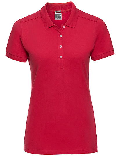Ladies´ Stretch Polo in Classic Red, Größe XXL