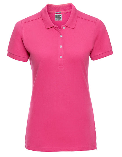 Ladies´ Stretch Polo in Fuchsia, Größe XXL