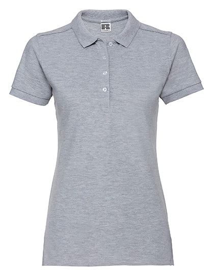 Ladies´ Stretch Polo in Light Oxford (Heather), Größe XXL