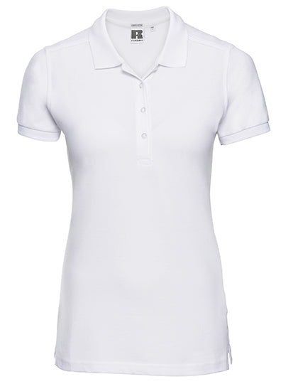 Ladies´ Stretch Polo in White, Größe XXL