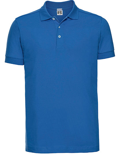 Men´s Stretch Polo in Azure Blue, Größe 3XL