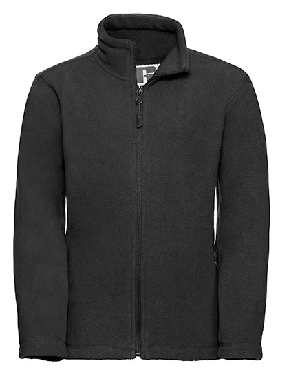 Kids´ Full Zip Outdoor Fleece in Black, Größe 152 (11/12)