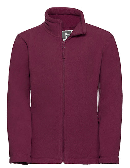 Kids´ Full Zip Outdoor Fleece in Burgundy, Größe 152 (11/12)