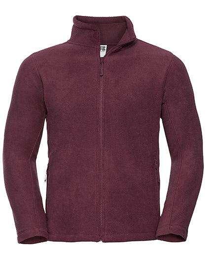 Men´s Full Zip Outdoor Fleece in Burgundy, Größe 4XL