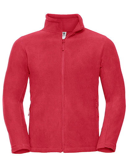 Men´s Full Zip Outdoor Fleece in Classic Red, Größe 4XL