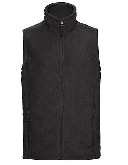 Men´s Outdoor Fleece Gilet in Black, Größe XXL