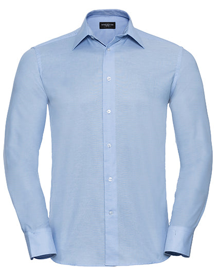 Men´s L/S Easy Care Tailored Oxford Shirt in Oxford Blue, Größe 4XL (49/50)