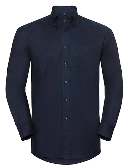 Men´s L/S Easy Care Oxford Shirt in Bright Navy, Größe 6XL (53/54)