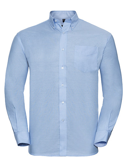 Men´s L/S Easy Care Oxford Shirt in Oxford Blue, Größe 6XL (53/54)