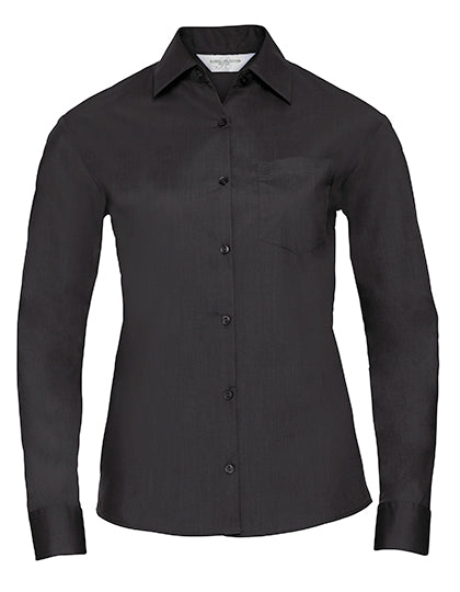 Ladies' Long Sleeve Classic Polycotton Poplin Shirt