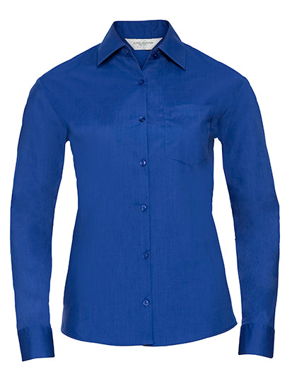 Ladies' Long Sleeve Classic Polycotton Poplin Shirt