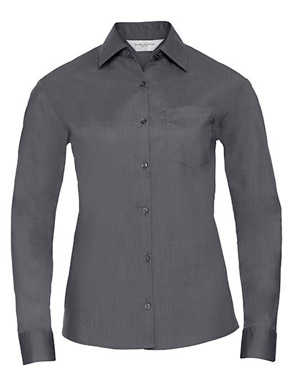 Ladies' Long Sleeve Classic Polycotton Poplin Shirt