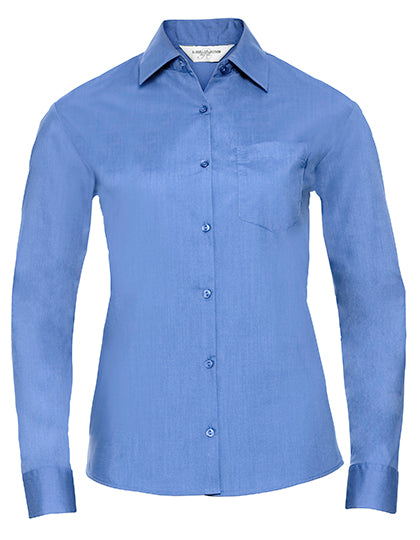 Ladies' Long Sleeve Classic Polycotton Poplin Shirt