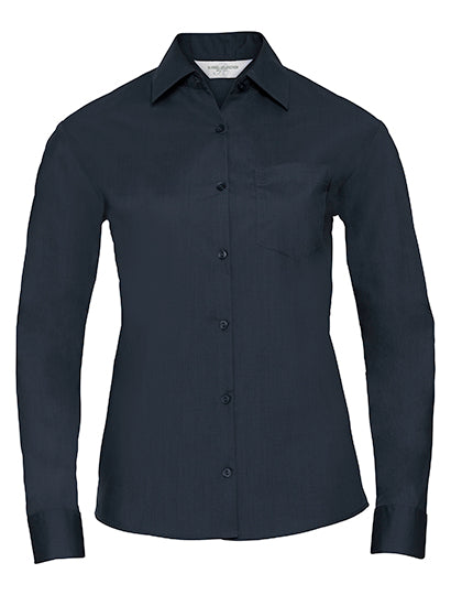 Ladies' Long Sleeve Classic Polycotton Poplin Shirt
