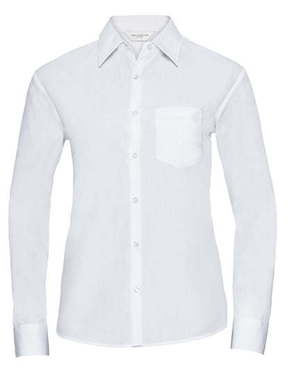 Ladies' Long Sleeve Classic Polycotton Poplin Shirt