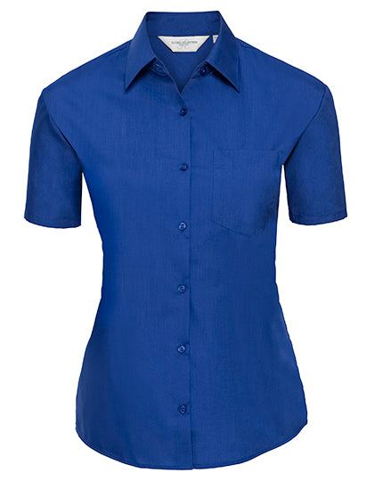 Ladies' Short Sleeve Classic Polycotton Poplin Shirt