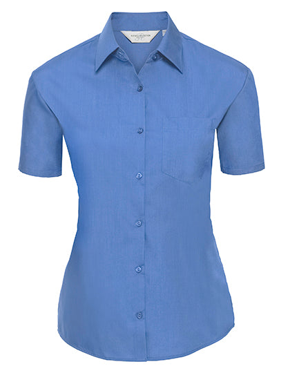 Ladies' Short Sleeve Classic Polycotton Poplin Shirt