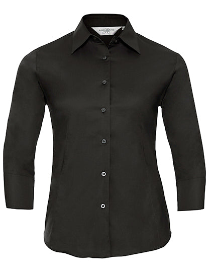 Ladies' Long Sleeve Classic Pure Cotton Poplin Shirt