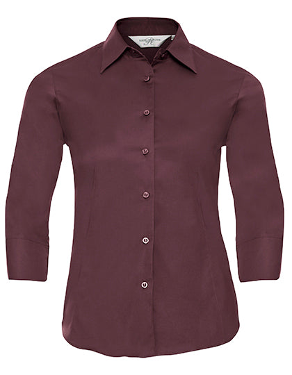 Ladies' Long Sleeve Classic Pure Cotton Poplin Shirt