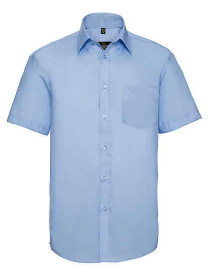 Men´s Short Sleeve Ultimate Non-Iron Shirt in Bright Sky, Größe 4XL (49/50)
