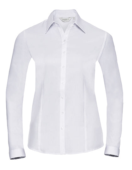 Ladies' Long Sleeve Tailored Herringbone Shirt