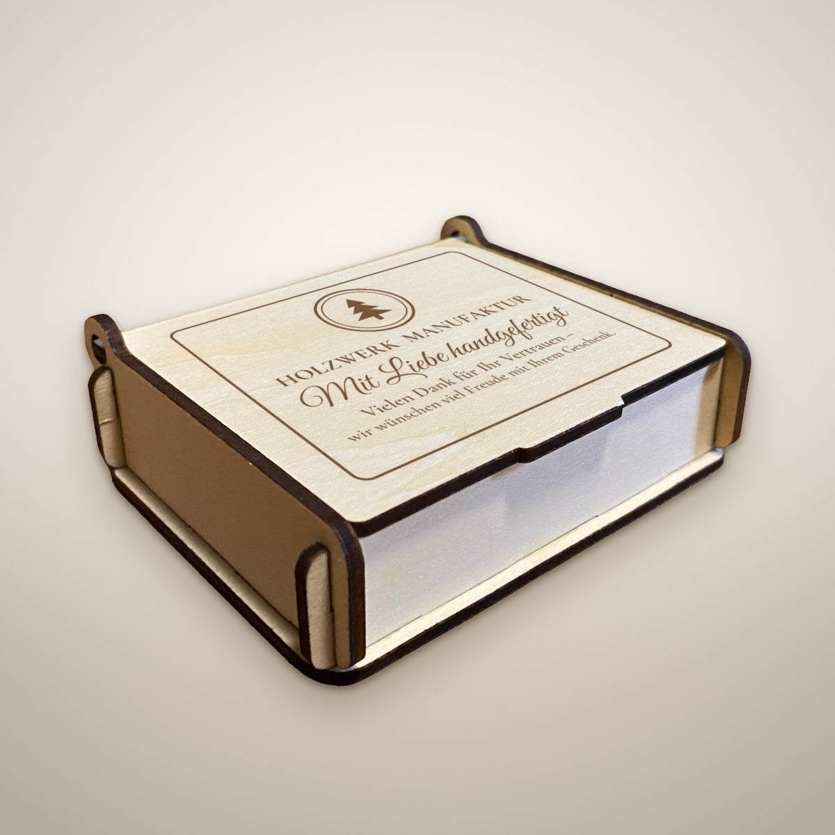Kleine Holzbox mit Klappdeckel aus Lindenholz – Geschenkbox & Verpackung, ca. 10 × 8 × 3,5 cm, gravierbar