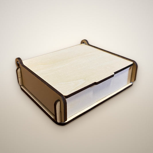 Kleine Holzbox mit Klappdeckel aus Lindenholz – Geschenkbox & Verpackung, ca. 10 × 8 × 3,5 cm, gravierbar