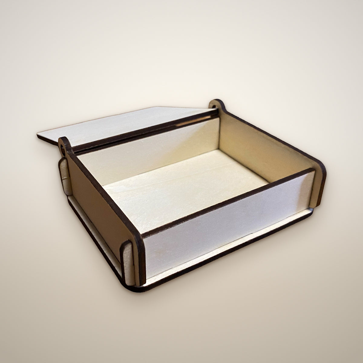 Kleine Holzbox mit Klappdeckel aus Lindenholz – Geschenkbox & Verpackung, ca. 10 × 8 × 3,5 cm, gravierbar