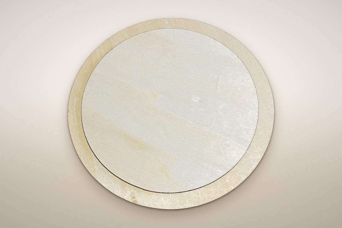 Runde Holzbox mit Deckel aus Lindenholz – Deckel mit Wunschmuster oder Gravur, Ø ca. 20 cm, Höhe ca. 7,6 cm